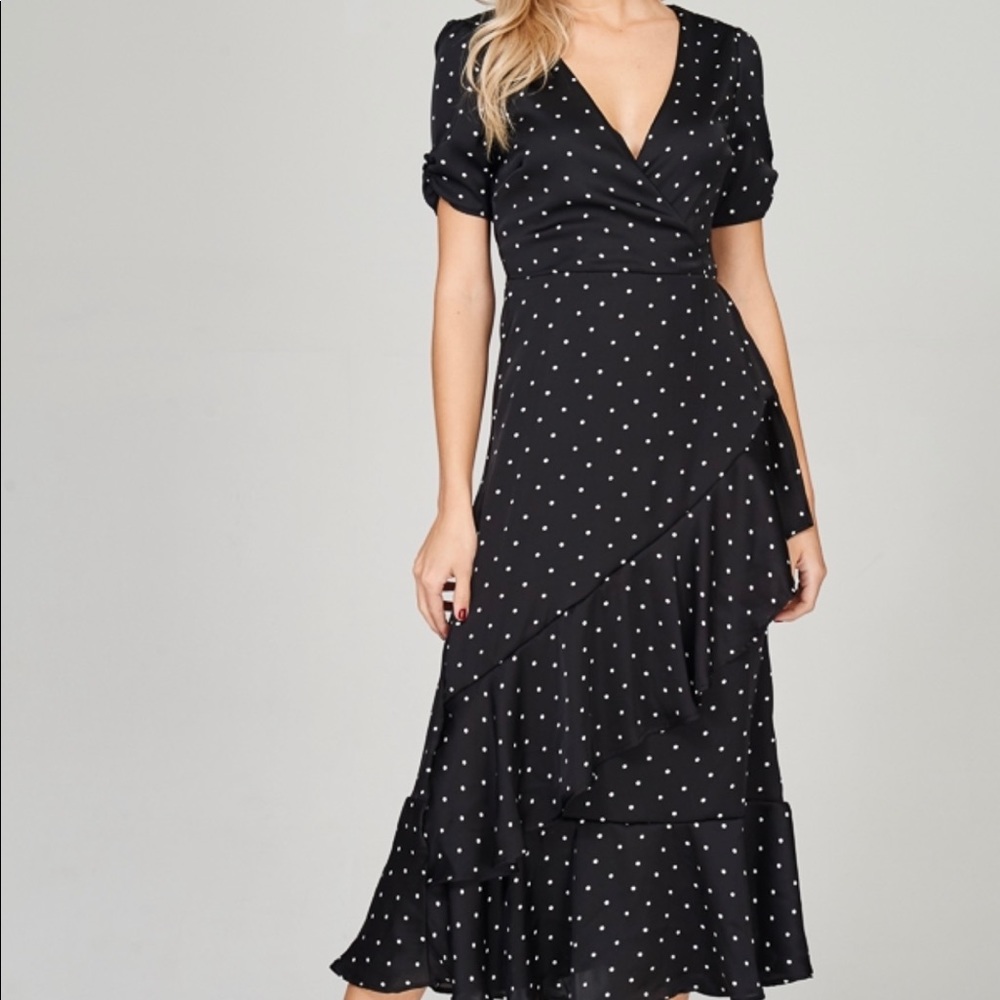 Polka dot maxi dress
